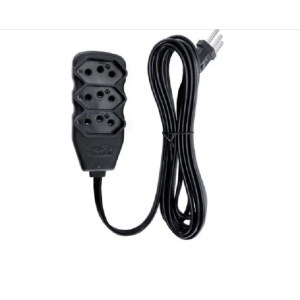 EXTENSÃO 3 TOMADAS SLIM  PT C/ 3,0MTS