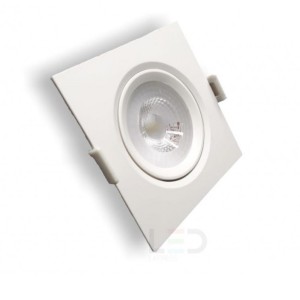 SPOT LED 7W QUADRADO EMBUTIR 300K CT CTB